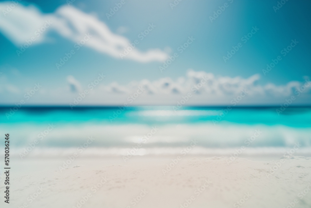 party blurred summer beach background. Generative AI