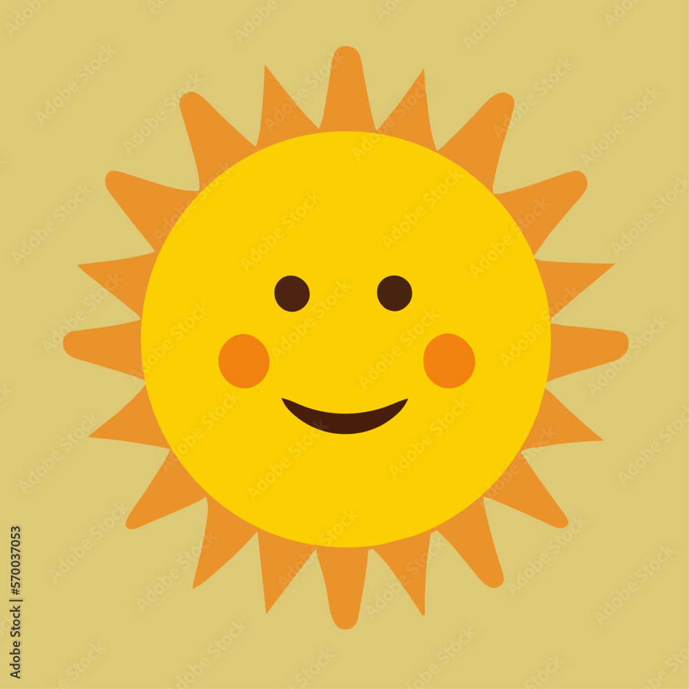 vector illustration of shining sun with expressions vector illustration of shining sun with expressions