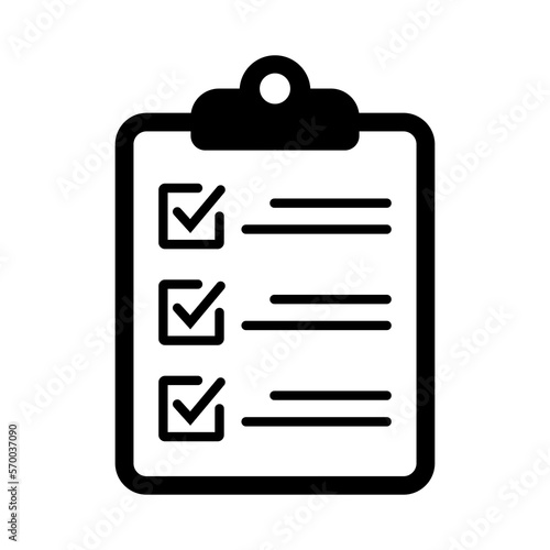 Clipboard and checklist icon. Project management, questionnaire icon. To do list vector icon for web site and app design. © Maksim
