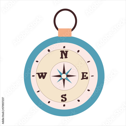 compass icon, isolated on white background, 