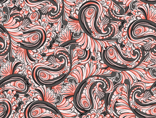 seamless traditional Indian paisley pattern
