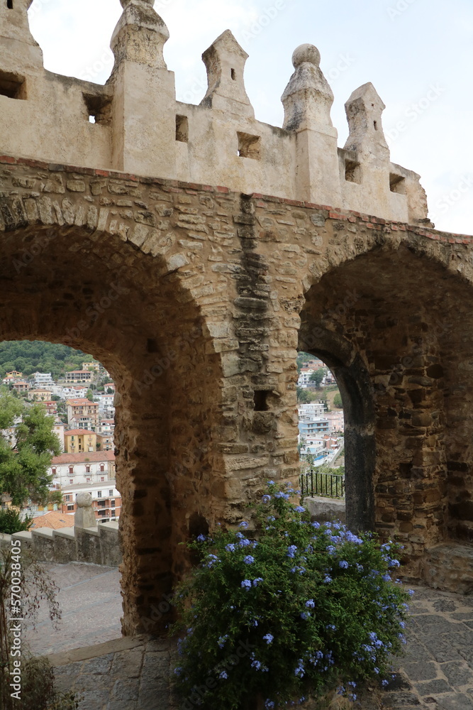 Old gate in the city wall of Agropoli, Campania Italy