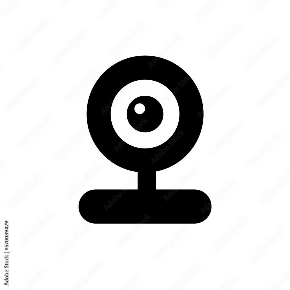 Webcam icon isolated on white background. Technology. Web. Web Camera pictogram Webcam icon isolated on white background. Technology. Web. Web Camera pictogram