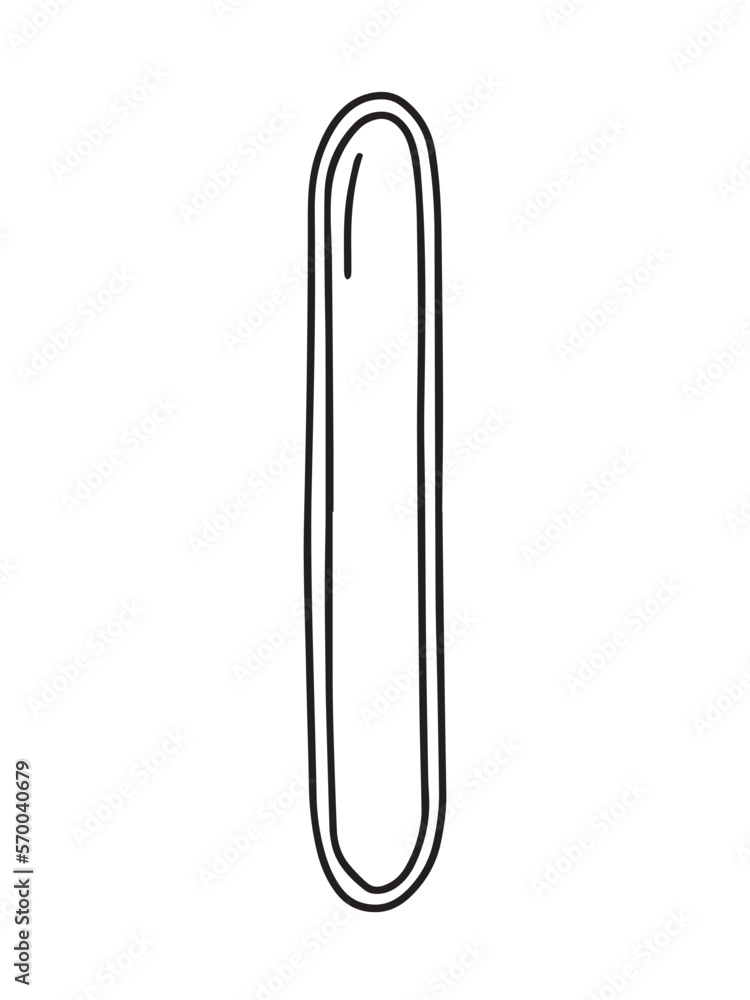 Nail file vector doodle illustration. Hand drawn manicure tool isolated Nail file vector doodle illustration. Hand drawn manicure tool isolated