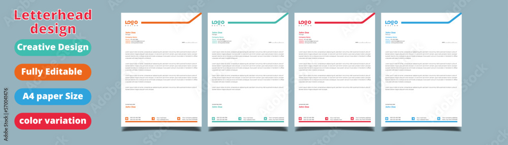 corporate modern letterhead design template with yellow, blue, green and red colors. creative modern letterhead design template for your project. letterhead, letterhead, Business letterhead design. corporate modern letterhead design template with yellow, blue, green and red colors. creative modern letterhead design template for your project. letterhead, letterhead, Business letterhead design.