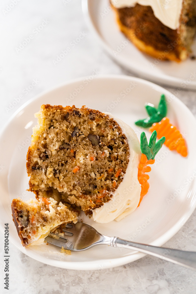 Carrot bundt cake with cream cheese frosting Carrot bundt cake with cream cheese frosting