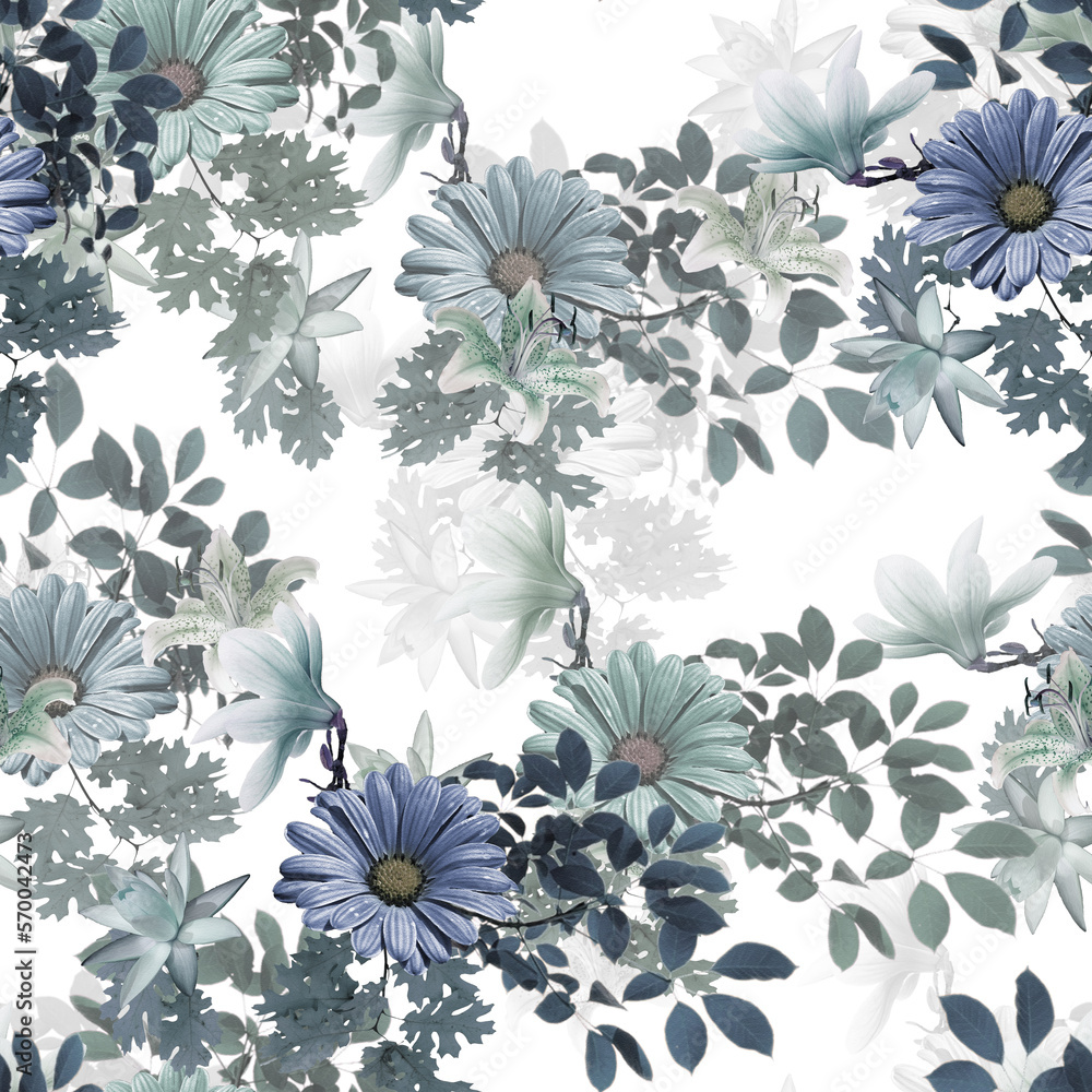 botanical flower seamless design digital print botanical flower seamless design digital print