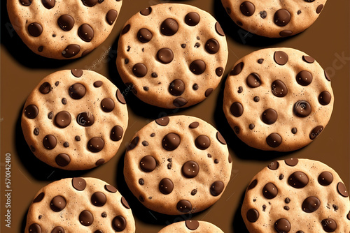 cookies on the brown background 