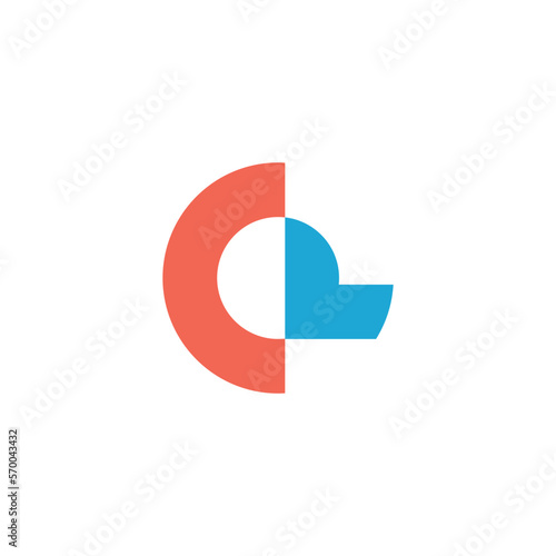 Alphabet letters Initials Monogram logo CL LC