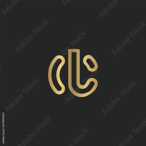 Alphabet letters Initials Monogram logo CL LC