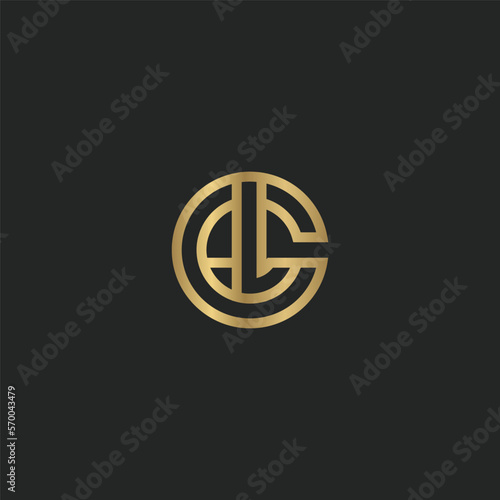 Alphabet letters Initials Monogram logo CL LC