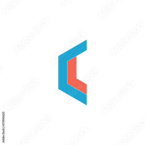 CL, LC, L AND C Abstract initial monogram letter alphabet logo design