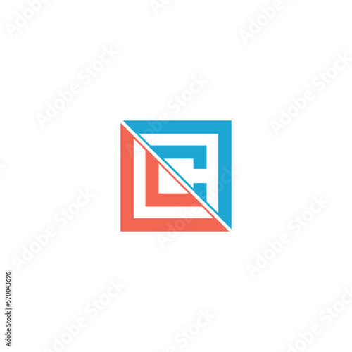 CL, LC, Abstract initial monogram letter alphabet logo design