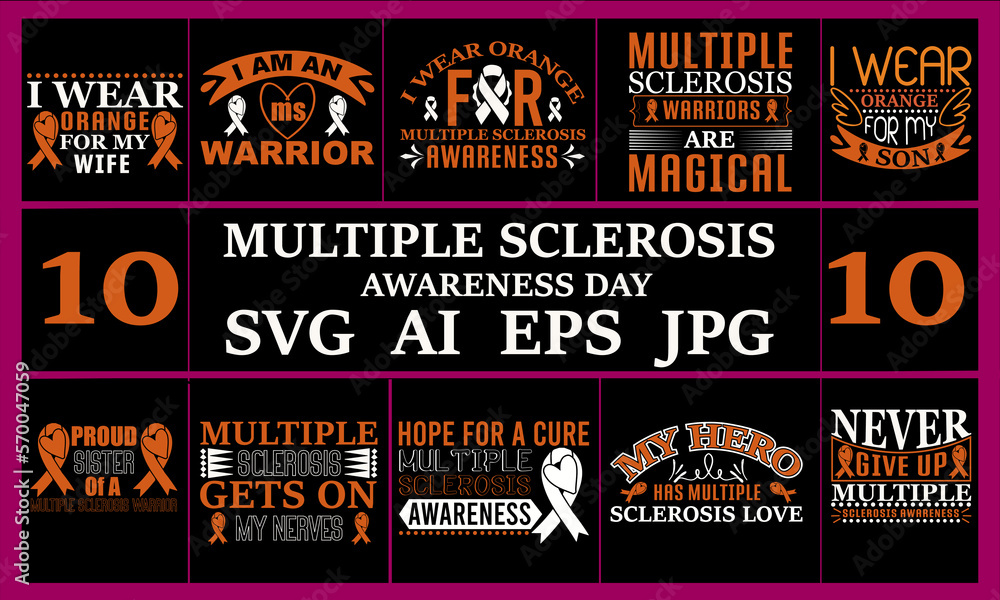  Multiple Sclerosis Awareness Day Svg bundle 