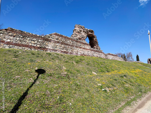 Roman fortifications in ancient city of Diocletianopolis, Hisarya, Bulgaria photo