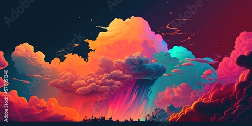 Colorful background landscape