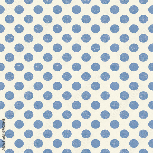 Polka dot seamless pattern. Minimalism fashionable mosaic design print. Polka dots blue creative trendy background, tile. For home decor, fabric textile pattern, postcard, wrapping paper, wallpaper
