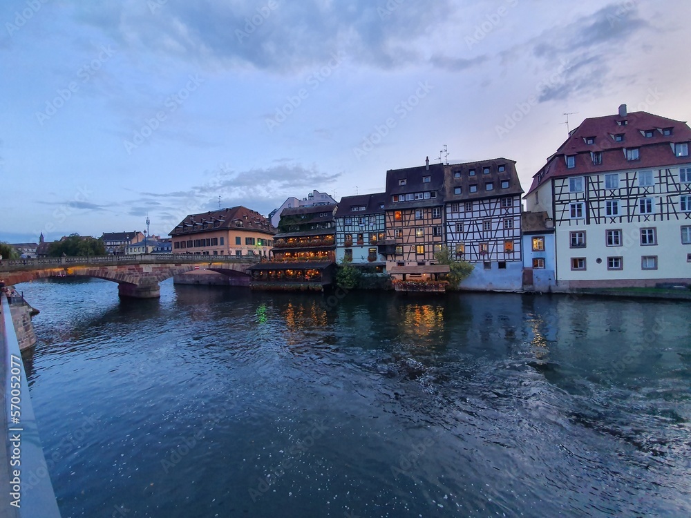 Timbered Houses at Canal in Strasbourg