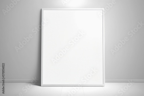 white empty poster background. Generative AI