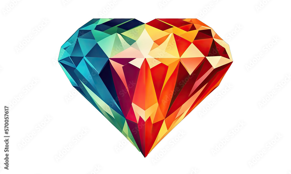 a multicolored diamond isolated on a transparent background a multicolored diamond isolated on a transparent background