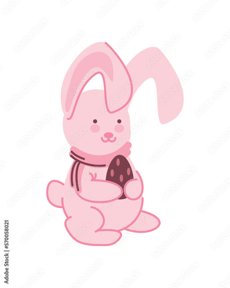 easter bunny and chocolate egg easter bunny and chocolate egg