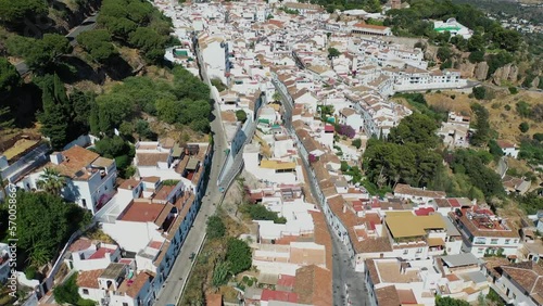 Aerial view of Malaga downtown, Andalusia, Spain.