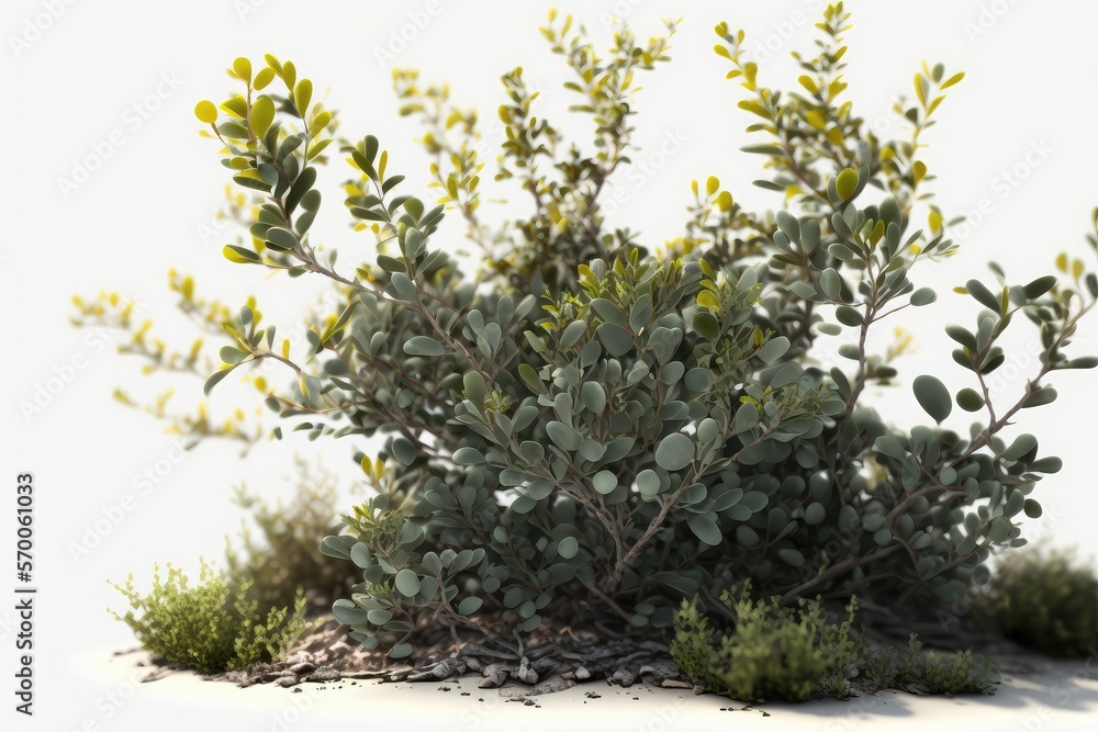 Obraz premium Illustration of diferent types of Vegetation - isolated on white - Created with Generative AI