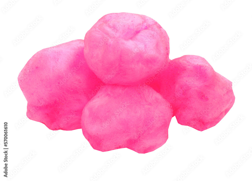 Cotton candy over white background