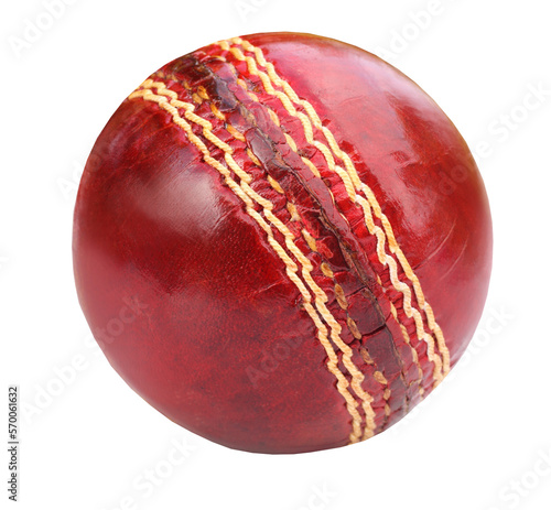 Macro of a cricket ball seam