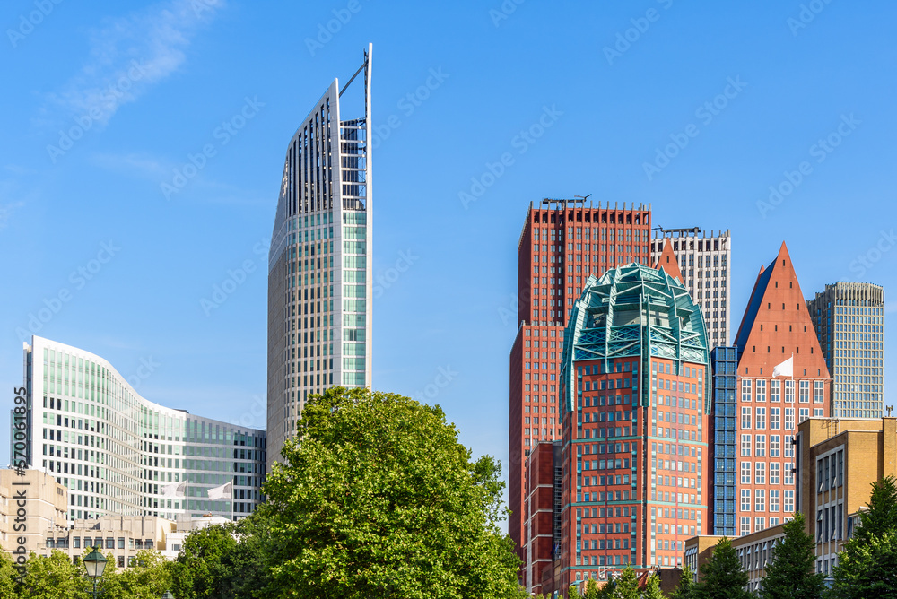 The Hague skyline on a clear summer day