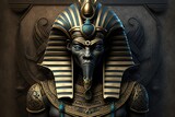 Egyptian god Amun in gothic style. AI