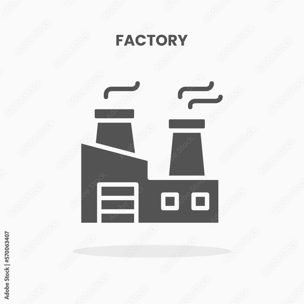 Factory icon vector illustration glyph style. Great used for web, app, digital product, presentation, UI and many more. Factory icon vector illustration glyph style. Great used for web, app, digital product, presentation, UI and many more.