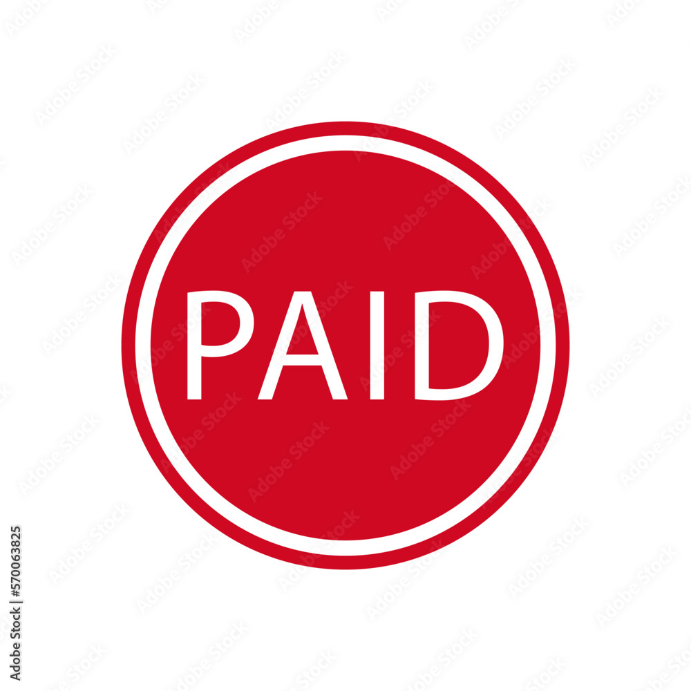 Paid icon vector logo design template Paid icon vector logo design template
