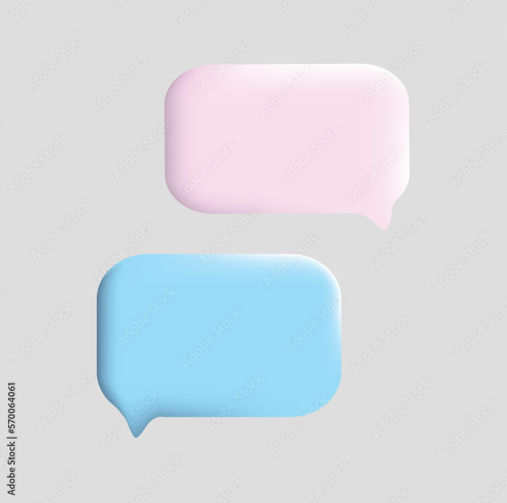 blue and pink speech bubble blue and pink speech bubble