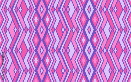 Asymmetric rhombus traditional motifs vector geometric pattern.