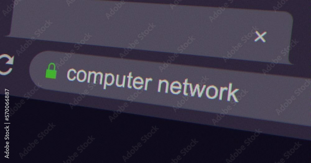 Typing computer network into address bar search screen animation, screen view of search page 4K resolution Typing computer network into address bar search screen animation, screen view of search page 4K resolution