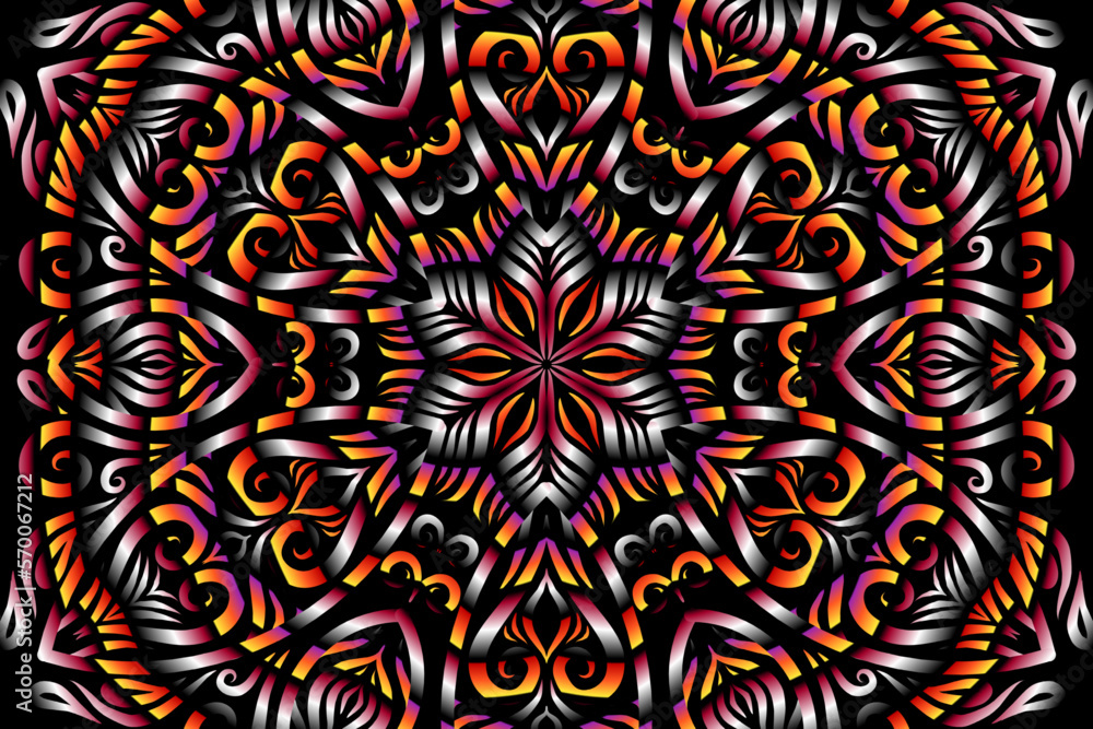 Beautiful caleidoscope symmetrical colourful gradient flowers line art of traditional abstract symbol batik dayak ornament design template elements
Beautiful caleidoscope symmetrical colourful gradient flowers line art of traditional abstract symbol batik dayak ornament design template elements