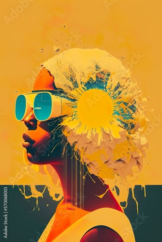 Summer girl with a sunglasses