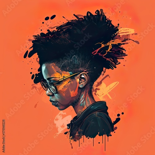 African woman with creative vibe