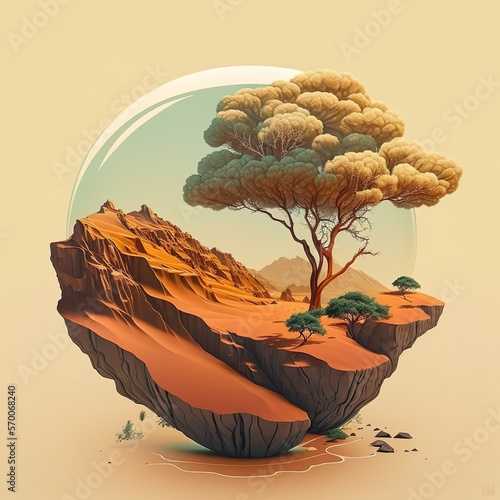 Desert Scenery with a tree