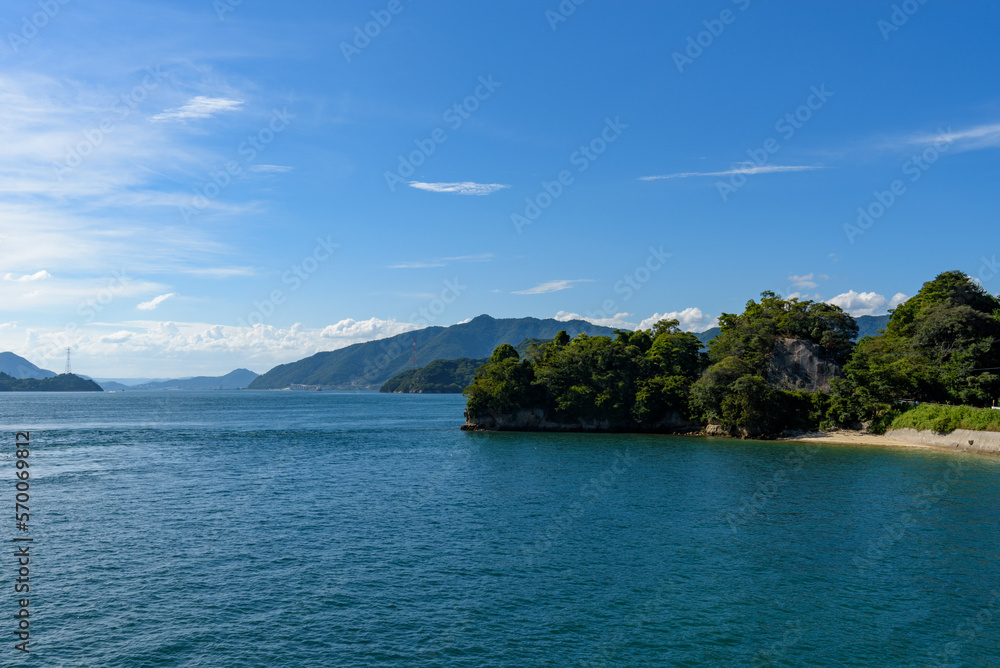 Landscape of the Seto Inland Sea, View toward Mihara City from Innoshima Island, Onomichi City Landscape of the Seto Inland Sea, View toward Mihara City from Innoshima Island, Onomichi City