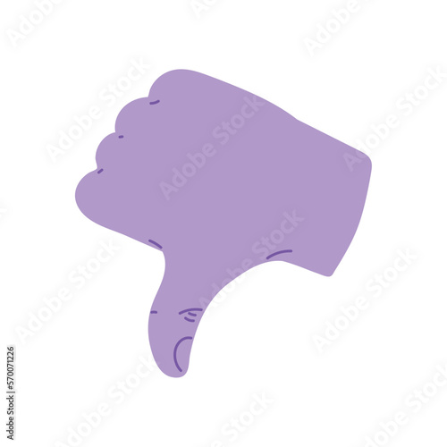 thumb down hand gesture
