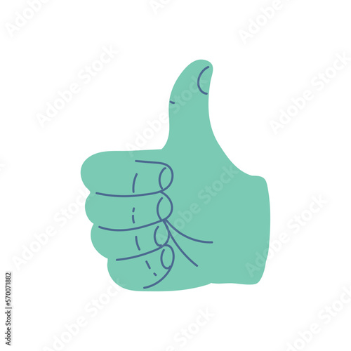 hand thumb up gesture