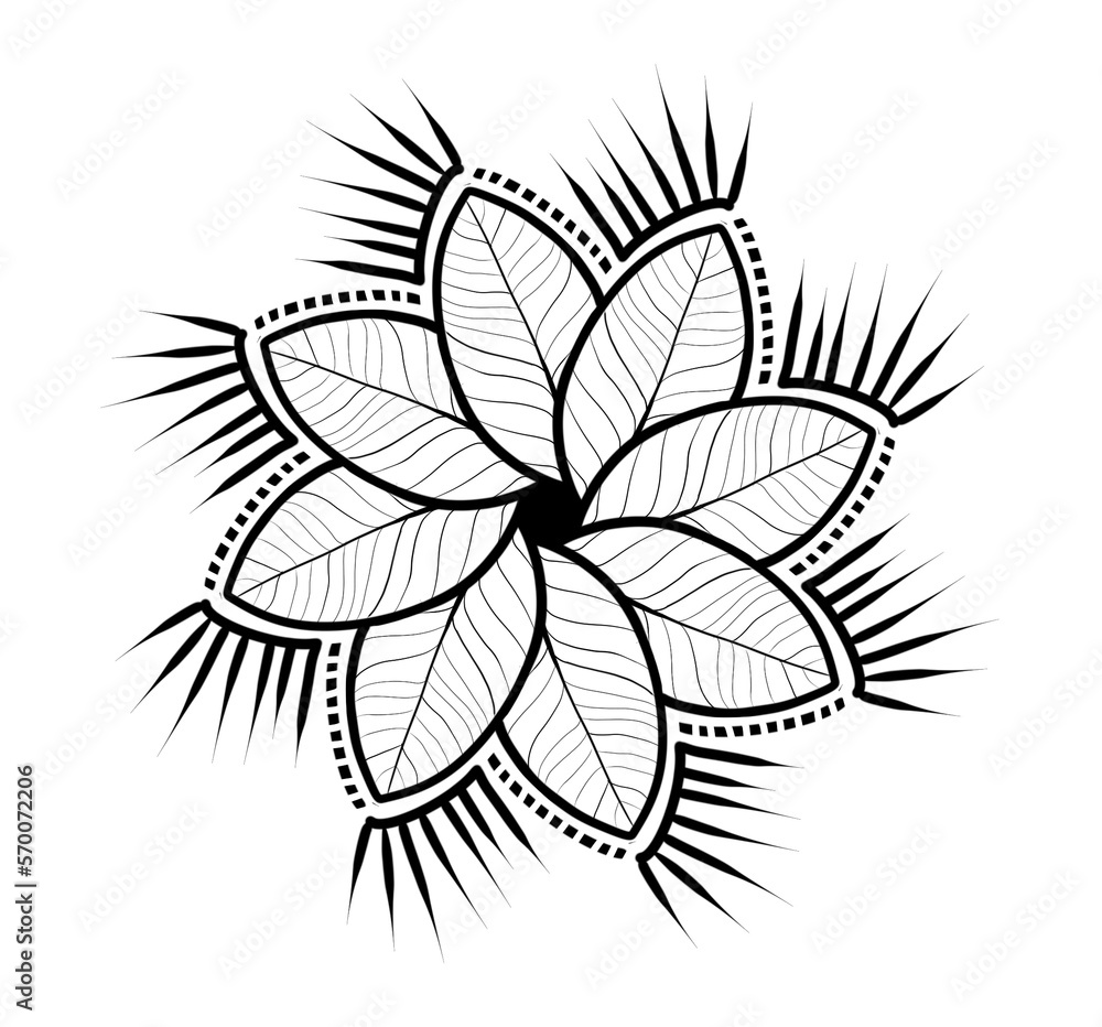 Illustration of flowers on white background, pattern onfloral wallpaper ornament Illustration of flowers on white background, pattern onfloral wallpaper ornament