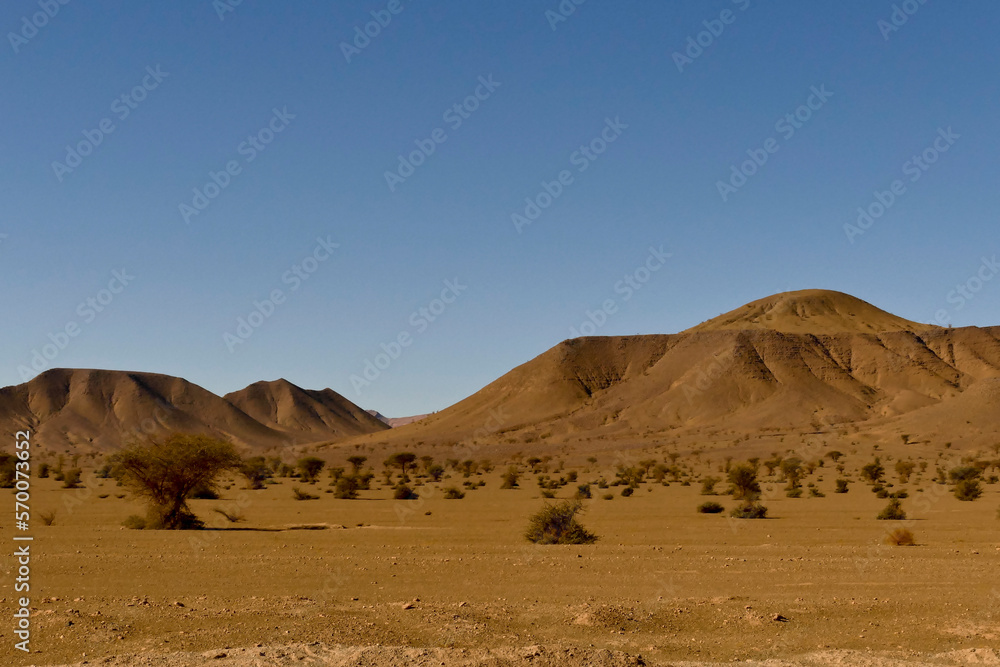 Marocco, paesaggio predesertico del Medio Atlante. Regione di Sousse Massa Marocco, paesaggio predesertico del Medio Atlante. Regione di Sousse Massa
