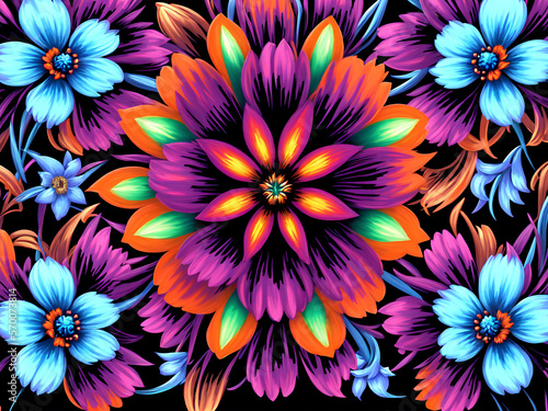 abstract colorful floral background © Lotte
