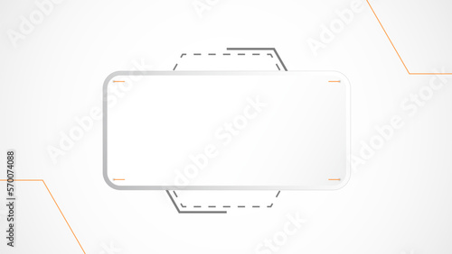 white grey rectangle technology background abstract. technology with line digital color grey, orange, dot, hi-tech, vector. rectangle technological for web banner, background, structure, object. 