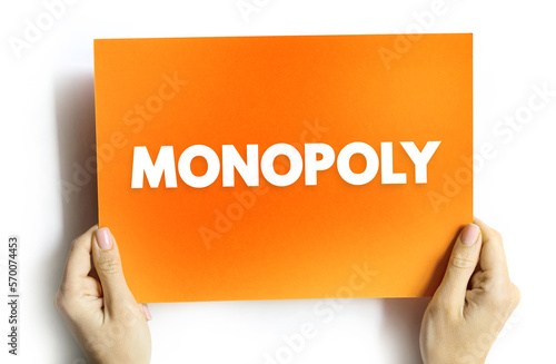Monopoly text on card, concept background