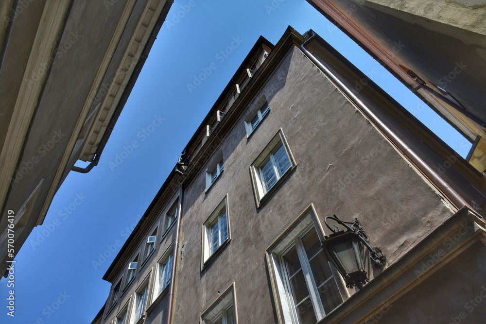 Obraz premium Low angle view of historical buildings in Warsaw
