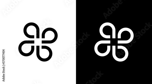 Community unity logo vector monogram black and white icon illustration style Designs templates